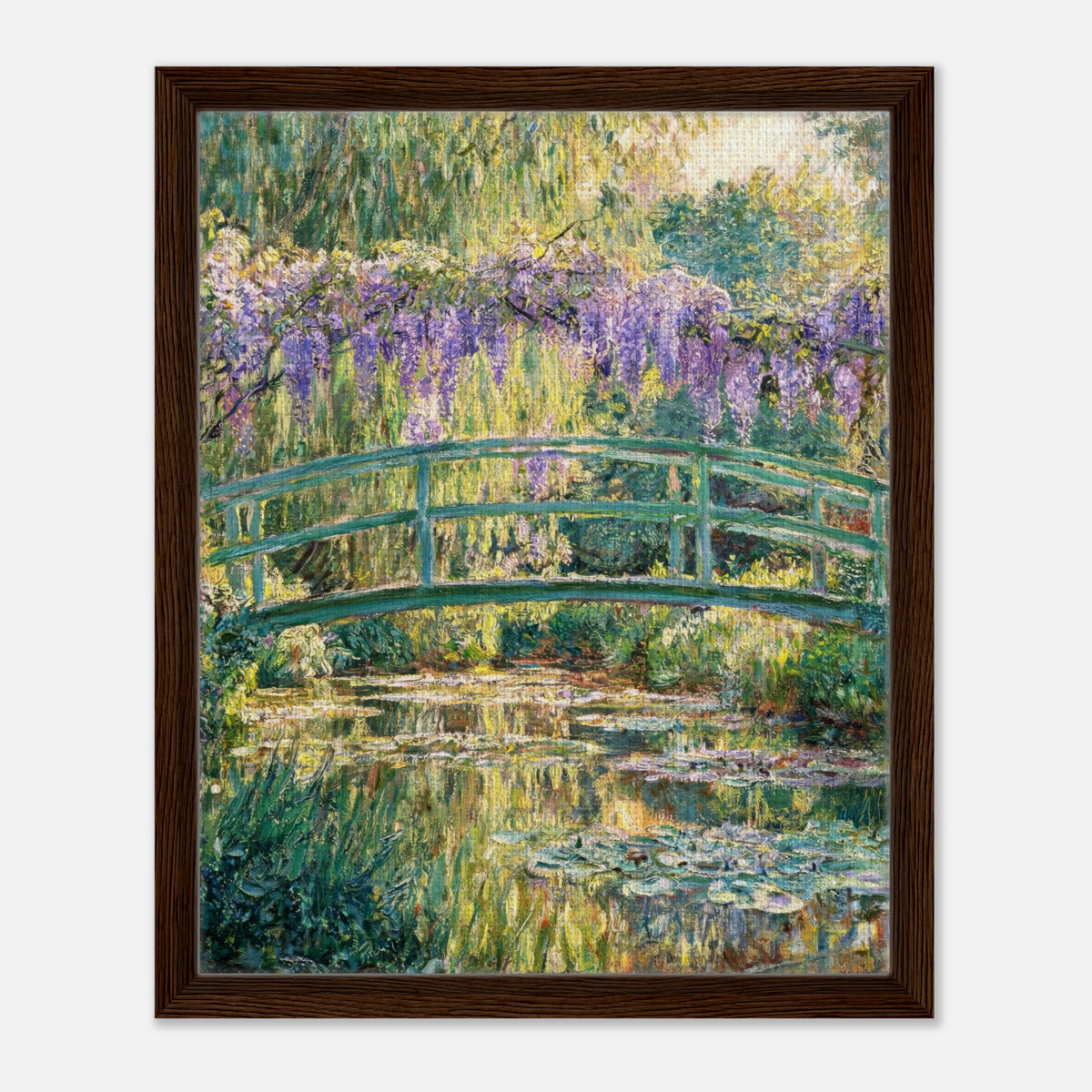 Wisteria & Japanese Bridge Impressionist Art Print