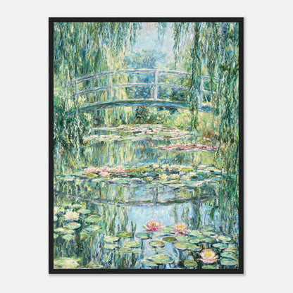 Weeping Willow & Japanese Bridge Water Lilies Impressionist Art Print
