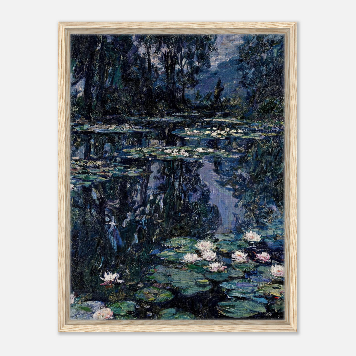 Nocturne Water Lilies & Dark Pond Impressionist Art Print
