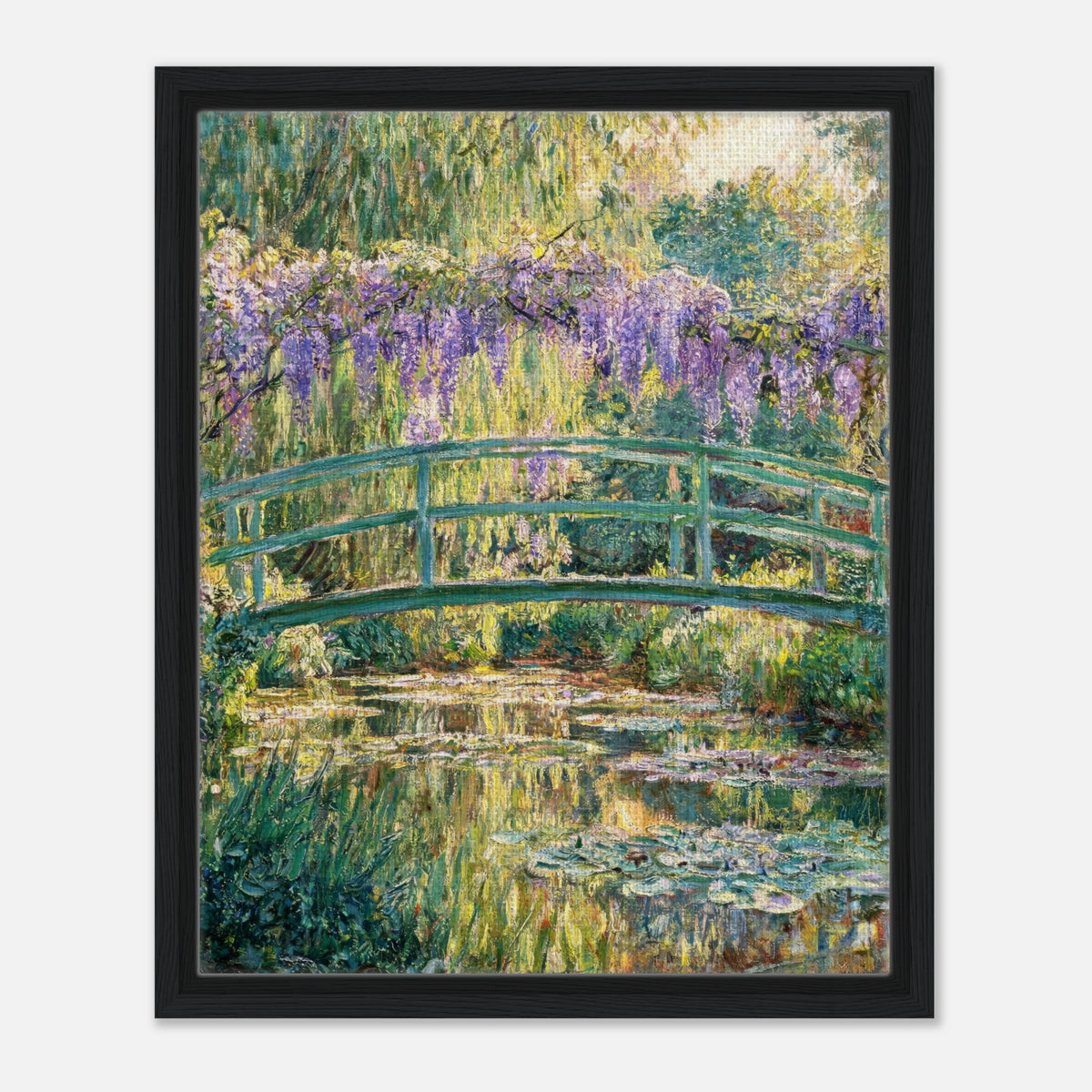 Wisteria & Japanese Bridge Impressionist Art Print