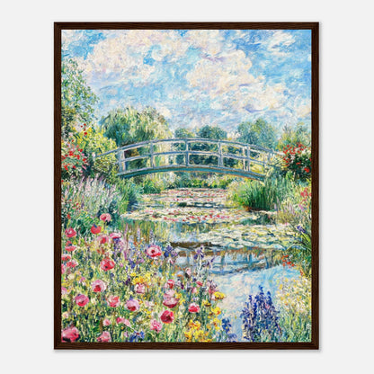 Monet's Flower Garden & Japanese Bridge Impressionist Art Print
