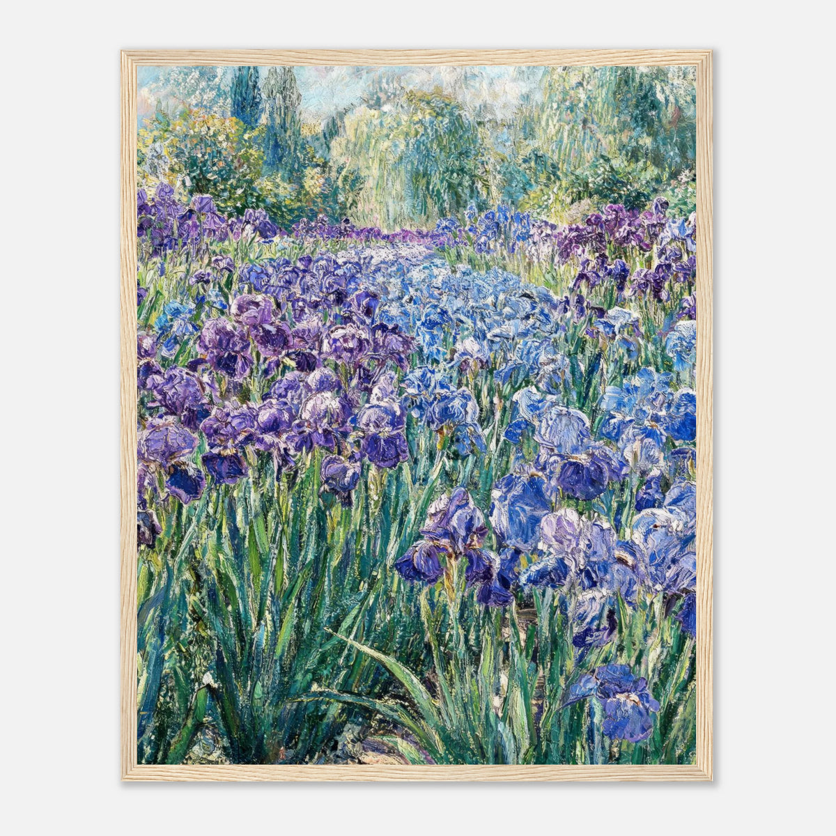Monet's Iris Field Impressionist Garden Art Print