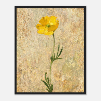 Solitary Yellow Wildflower Impressionist Art Print
