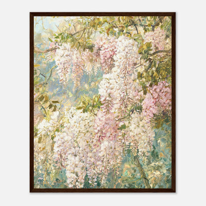 Cascading Wisteria Blossoms Impressionist Art Print