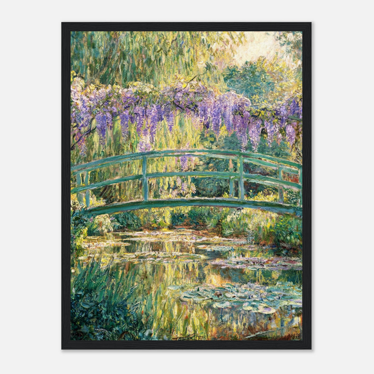 Wisteria & Japanese Bridge Impressionist Art Print