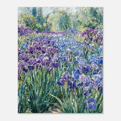 Monet's Iris Field Impressionist Garden Art Print