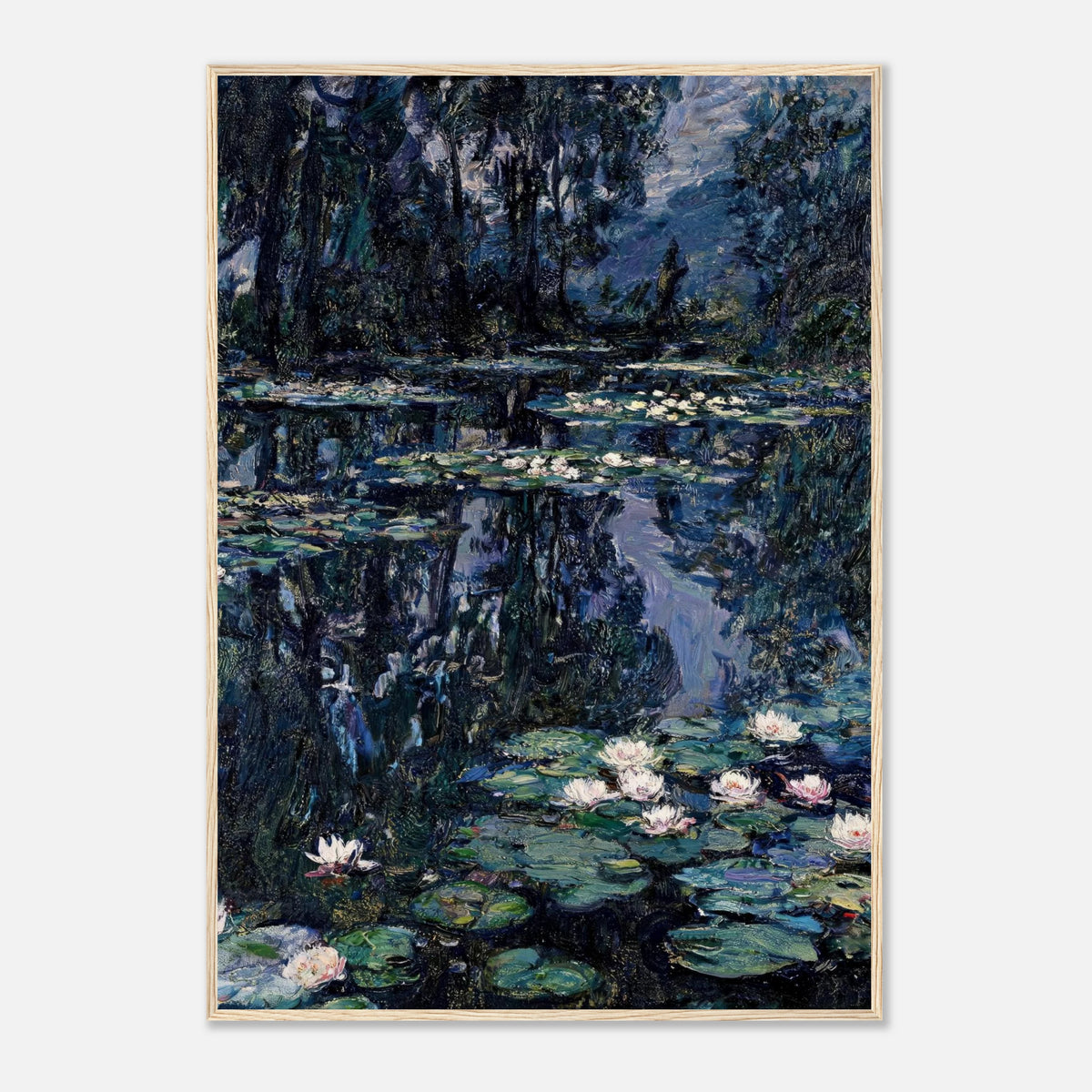 Nocturne Water Lilies & Dark Pond Impressionist Art Print