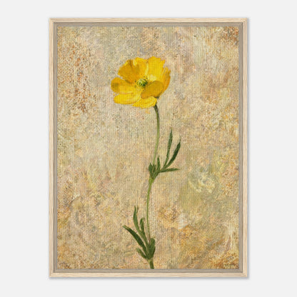 Solitary Yellow Wildflower Impressionist Art Print