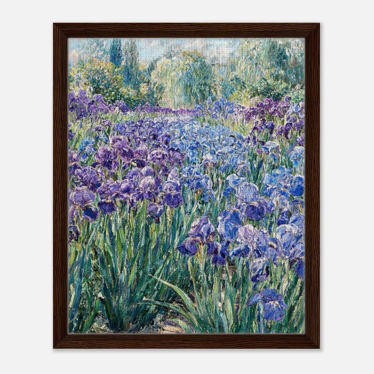 Monet's Iris Field Impressionist Garden Art Print