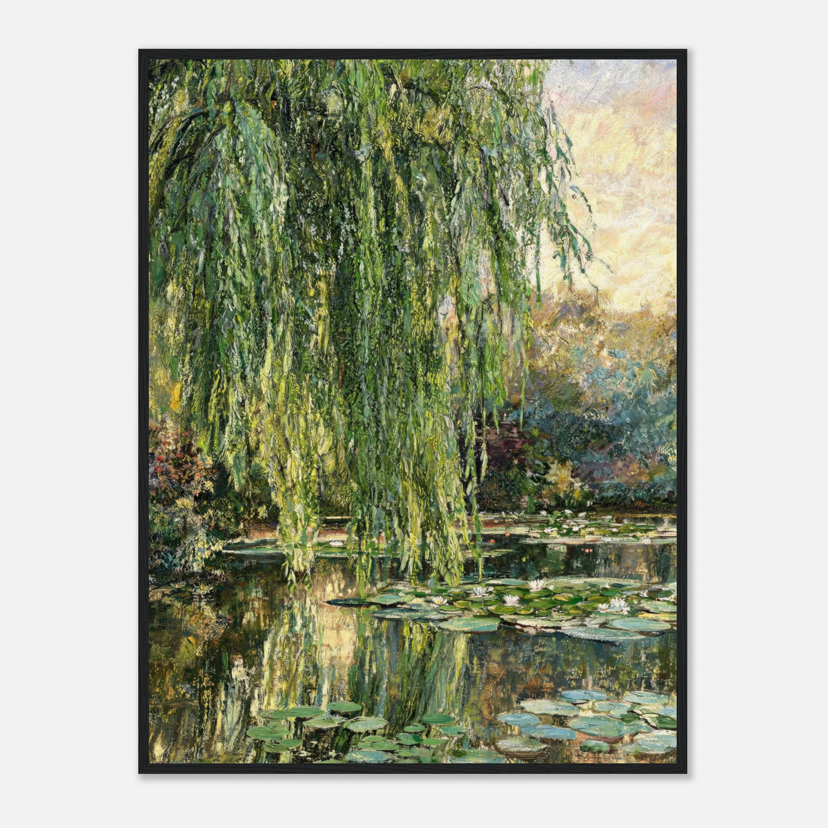Monet's Weeping Willow & Water Lilies Impressionist Art Print