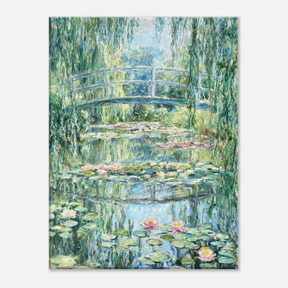 Weeping Willow & Japanese Bridge Water Lilies Impressionist Art Print