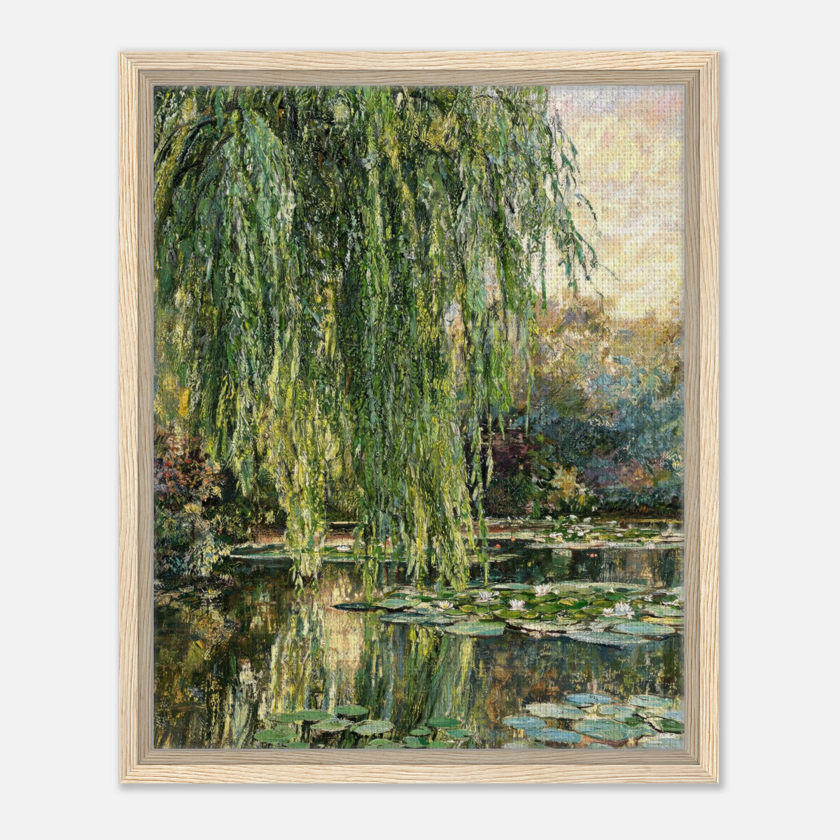 Monet's Weeping Willow & Water Lilies Impressionist Art Print