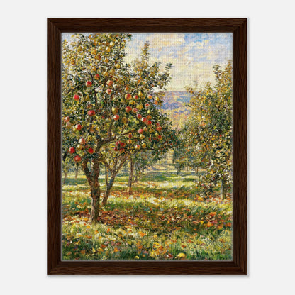 Sunlit Apple Orchard in Autumn Impressionist Art Print