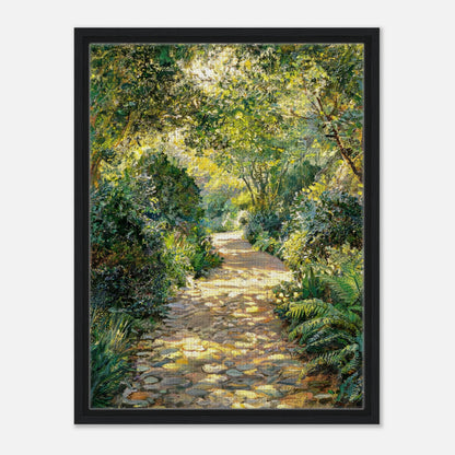 Sunlit Woodland Path Impressionist Art Print