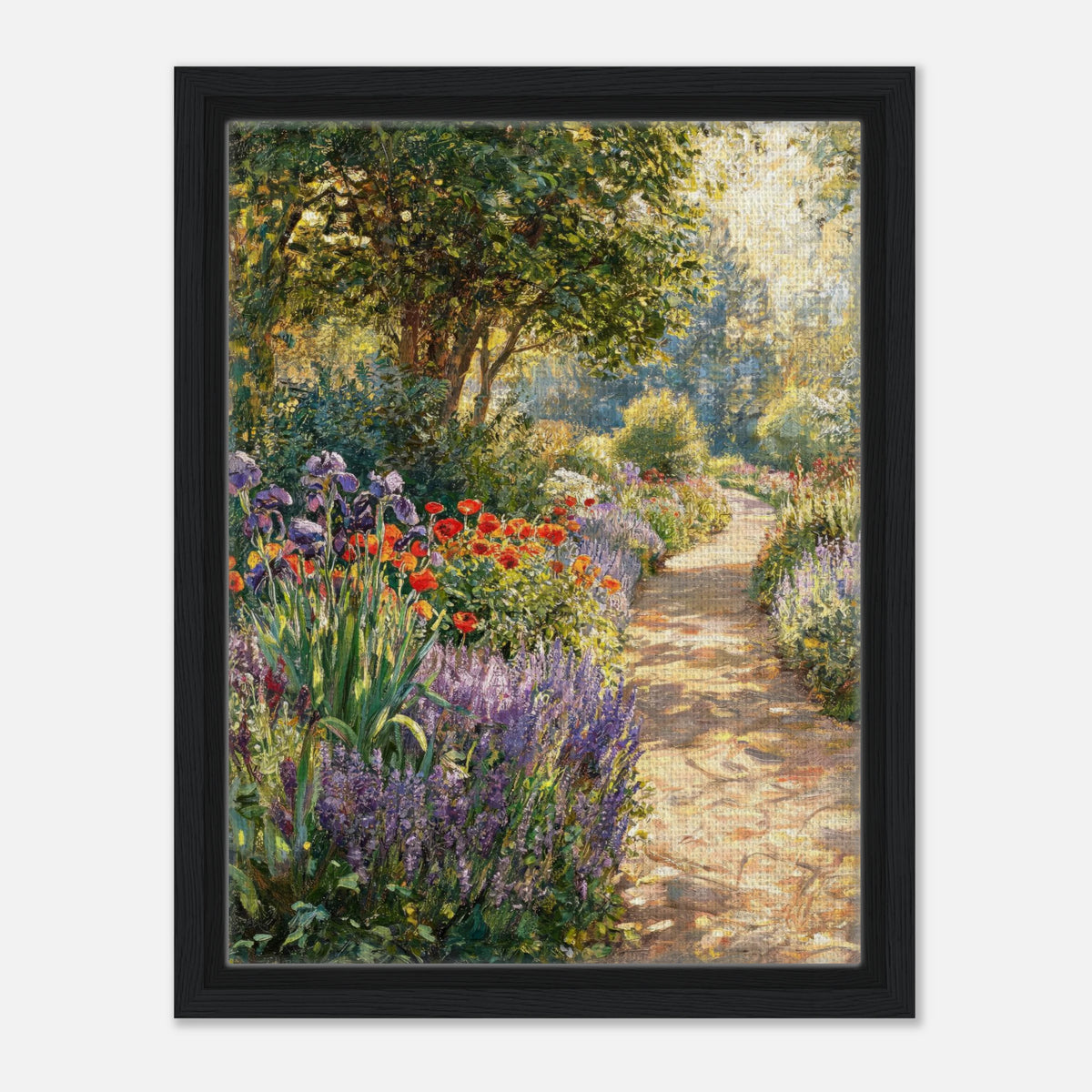 Sunlit Secret Garden Path Impressionist Art Print