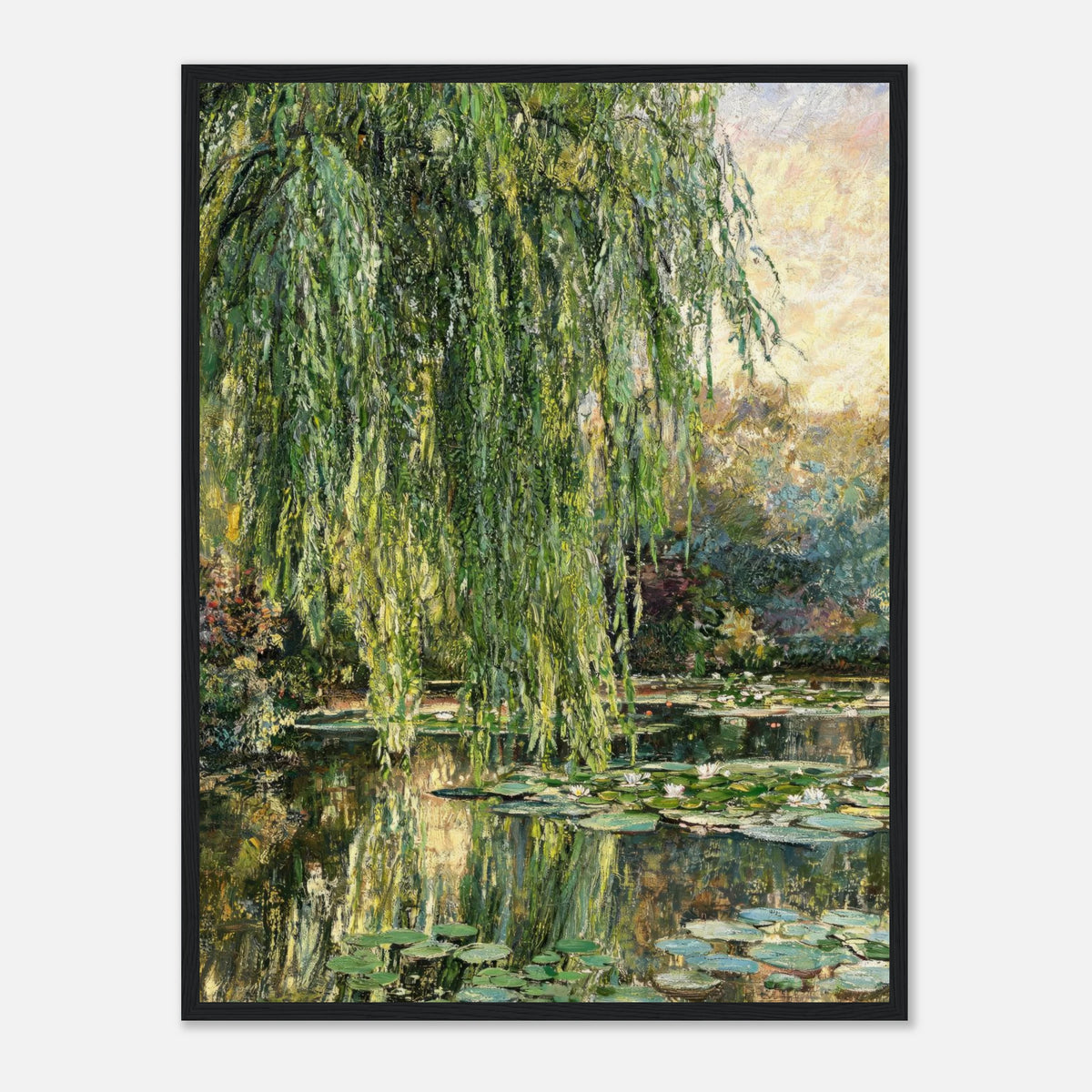 Monet's Weeping Willow & Water Lilies Impressionist Art Print
