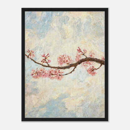 Blossoming Cherry Branch & Pastel Sky Impressionist Art Print