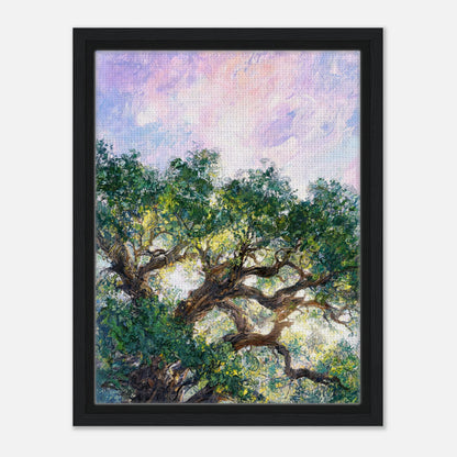 Ancient Tree & Pastel Sky Impressionist Art Print