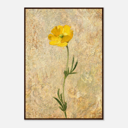 Solitary Yellow Wildflower Impressionist Art Print