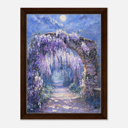 Moonlit Wisteria Stone Arch Impressionist Art Print