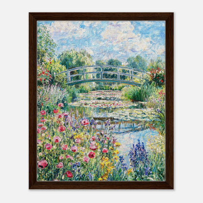 Monet's Flower Garden & Japanese Bridge Impressionist Art Print