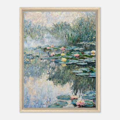 Misty Morning Water Lilies Impressionist Art Print