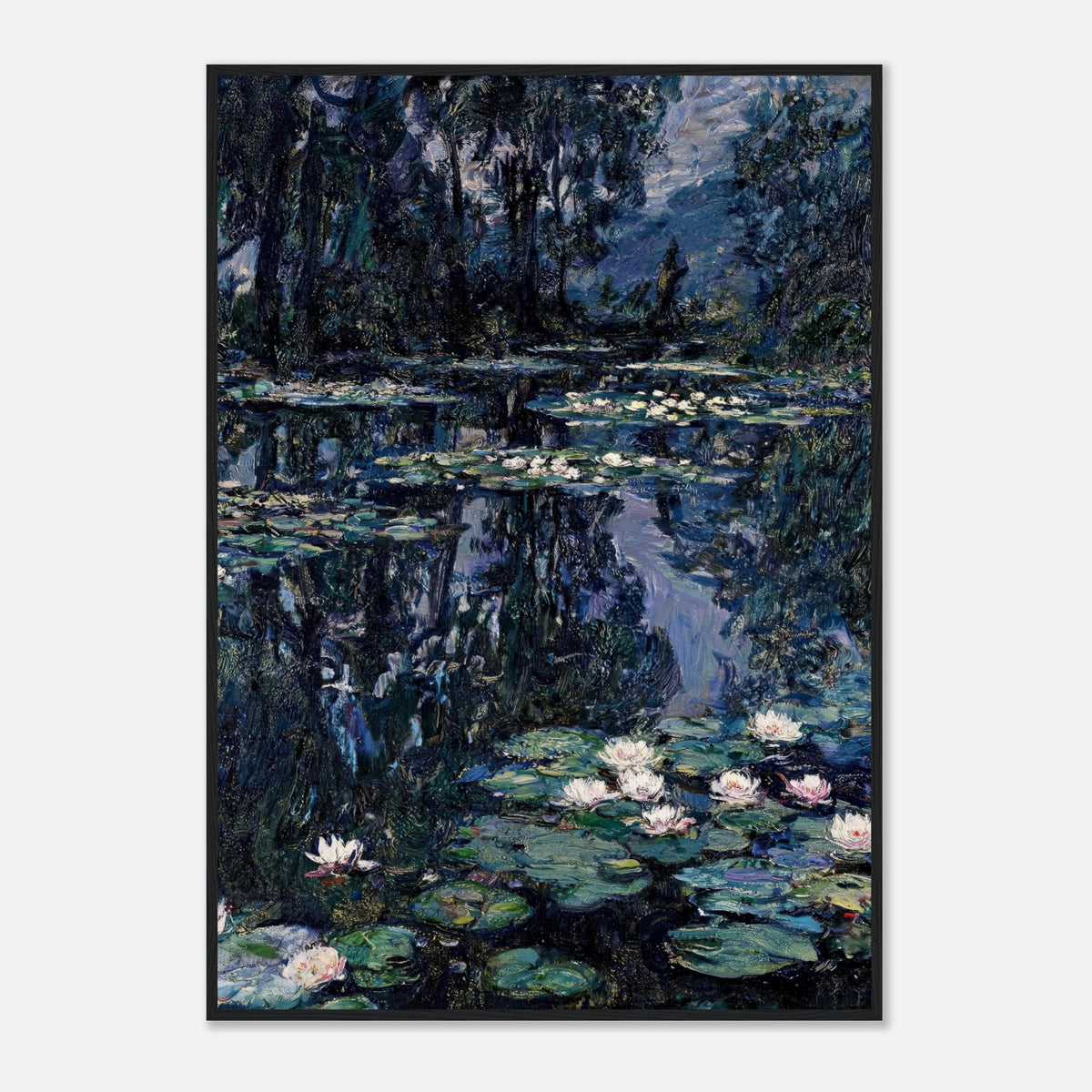Nocturne Water Lilies & Dark Pond Impressionist Art Print