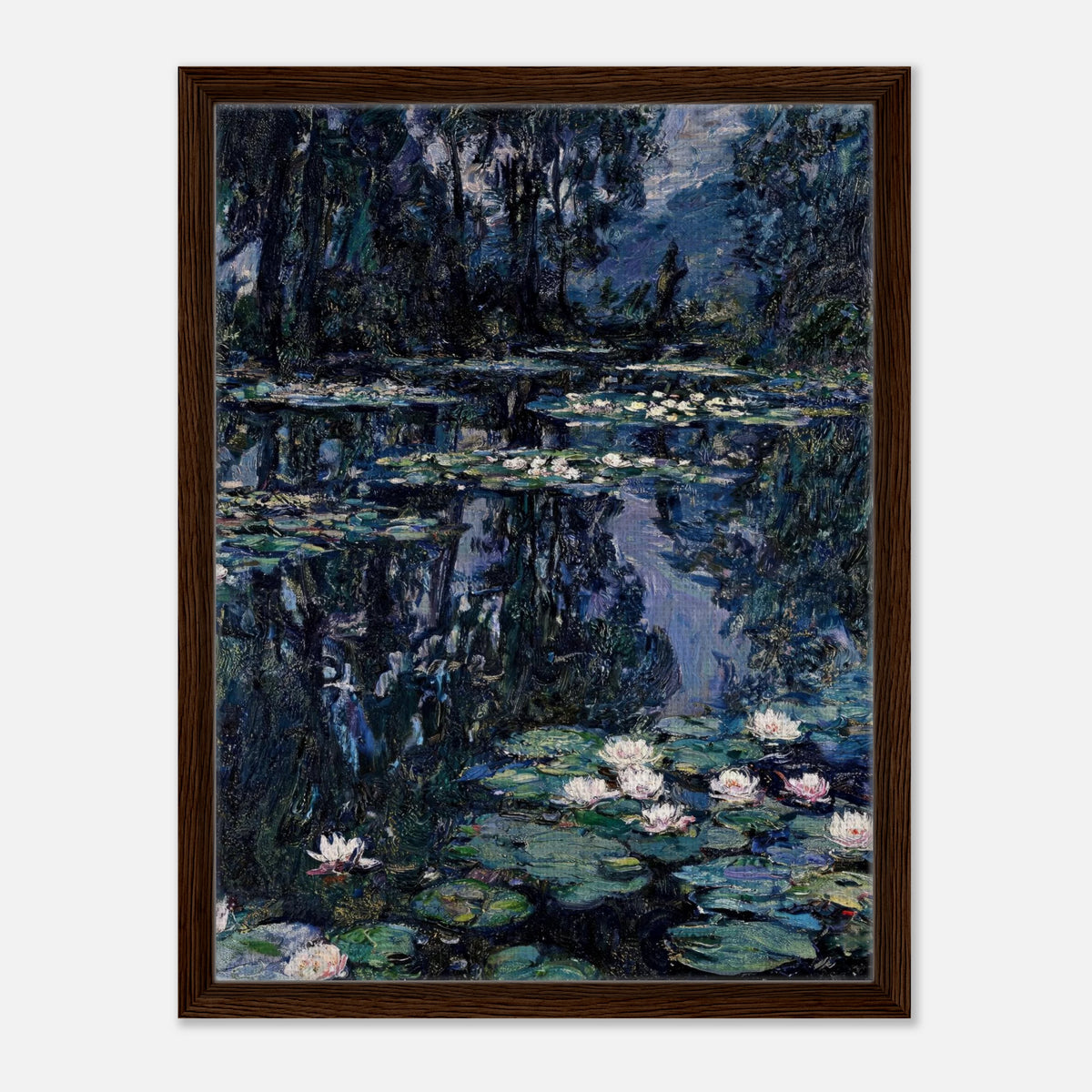Nocturne Water Lilies & Dark Pond Impressionist Art Print
