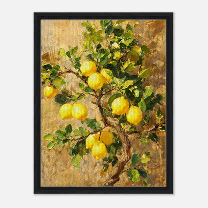 Sunlit Lemon Tree & Mediterranean Orchard Impressionist Art Print