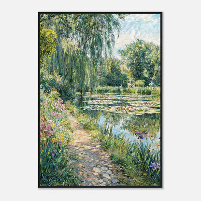 Giverny Garden Path & Water Lilies Impressionist Art Print