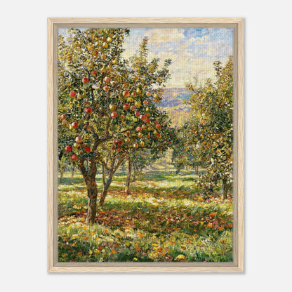 Sunlit Apple Orchard in Autumn Impressionist Art Print