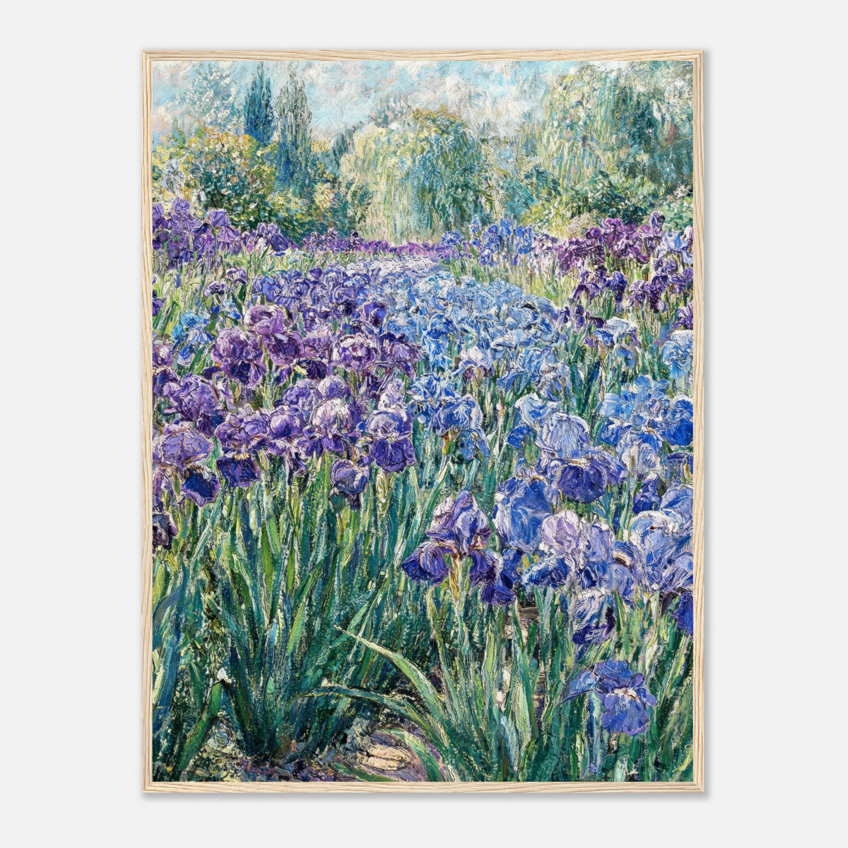 Monet's Iris Field Impressionist Garden Art Print