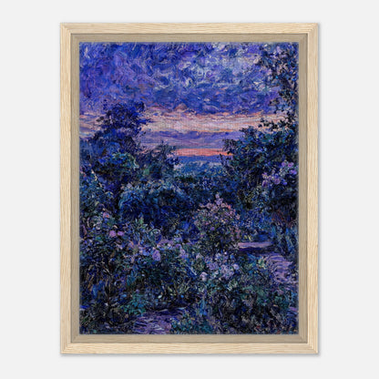 Twilight Garden & Blue Dusk Impressionist Art Print