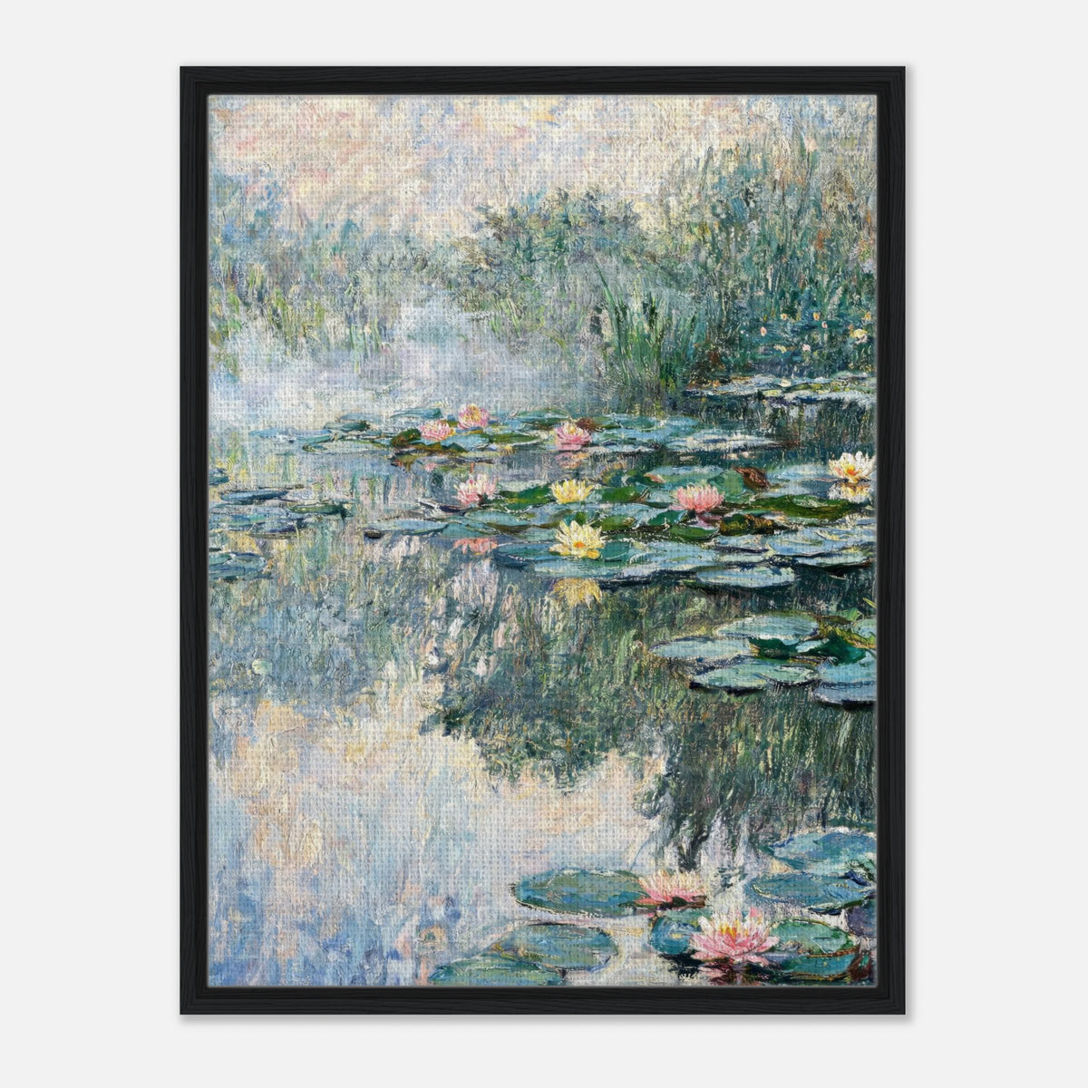 Misty Morning Water Lilies Impressionist Art Print