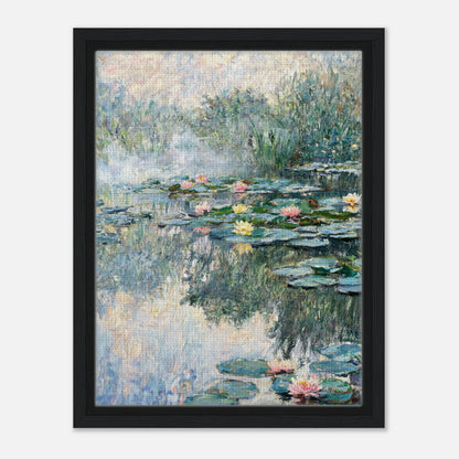 Misty Morning Water Lilies Impressionist Art Print