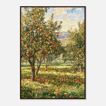 Sunlit Apple Orchard in Autumn Impressionist Art Print
