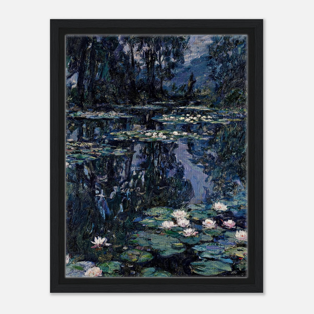 Nocturne Water Lilies & Dark Pond Impressionist Art Print