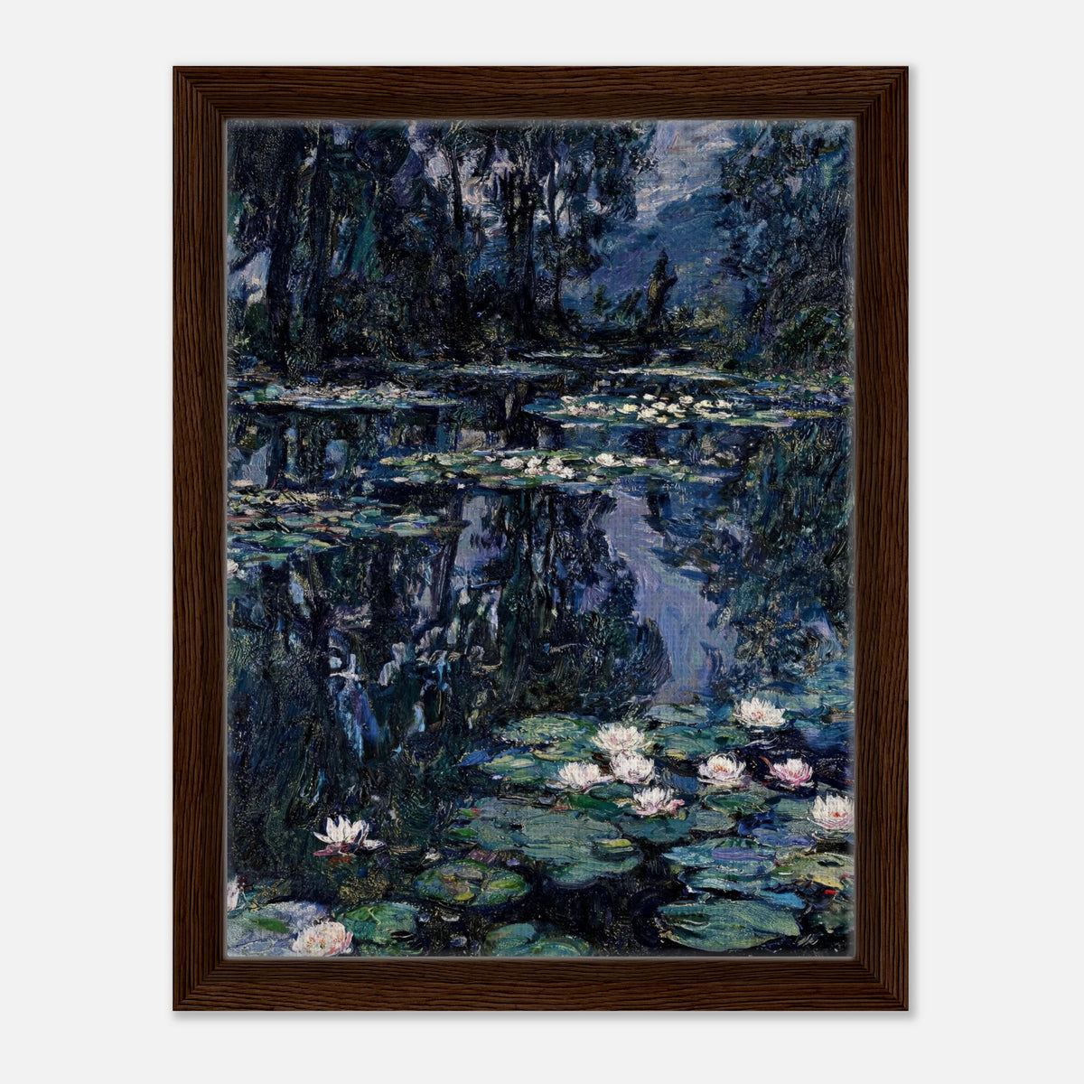 Nocturne Water Lilies & Dark Pond Impressionist Art Print