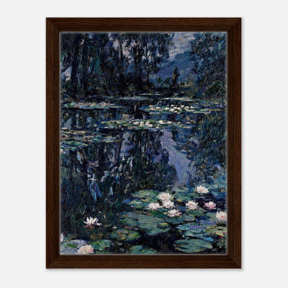 Nocturne Water Lilies & Dark Pond Impressionist Art Print