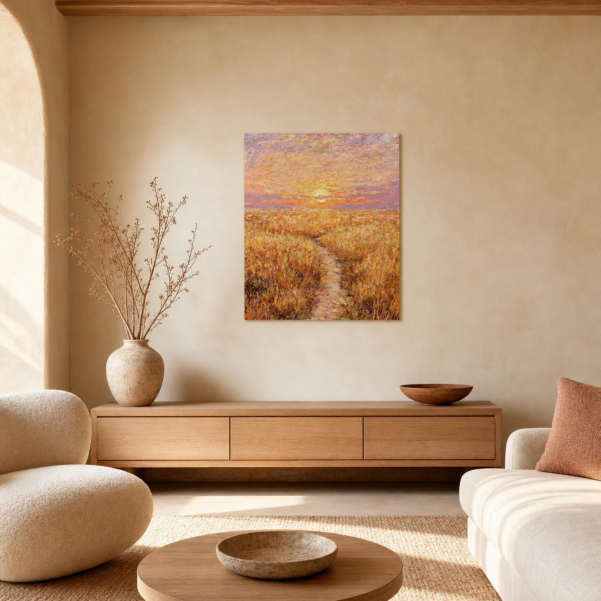 Golden Path Sunset Fine Art Print