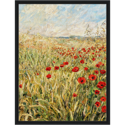 Golden Poppy Field Framed Canvas | Vintstep