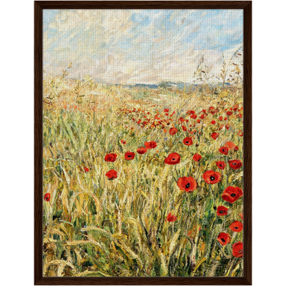 Golden Poppy Field Framed Canvas | Vintstep