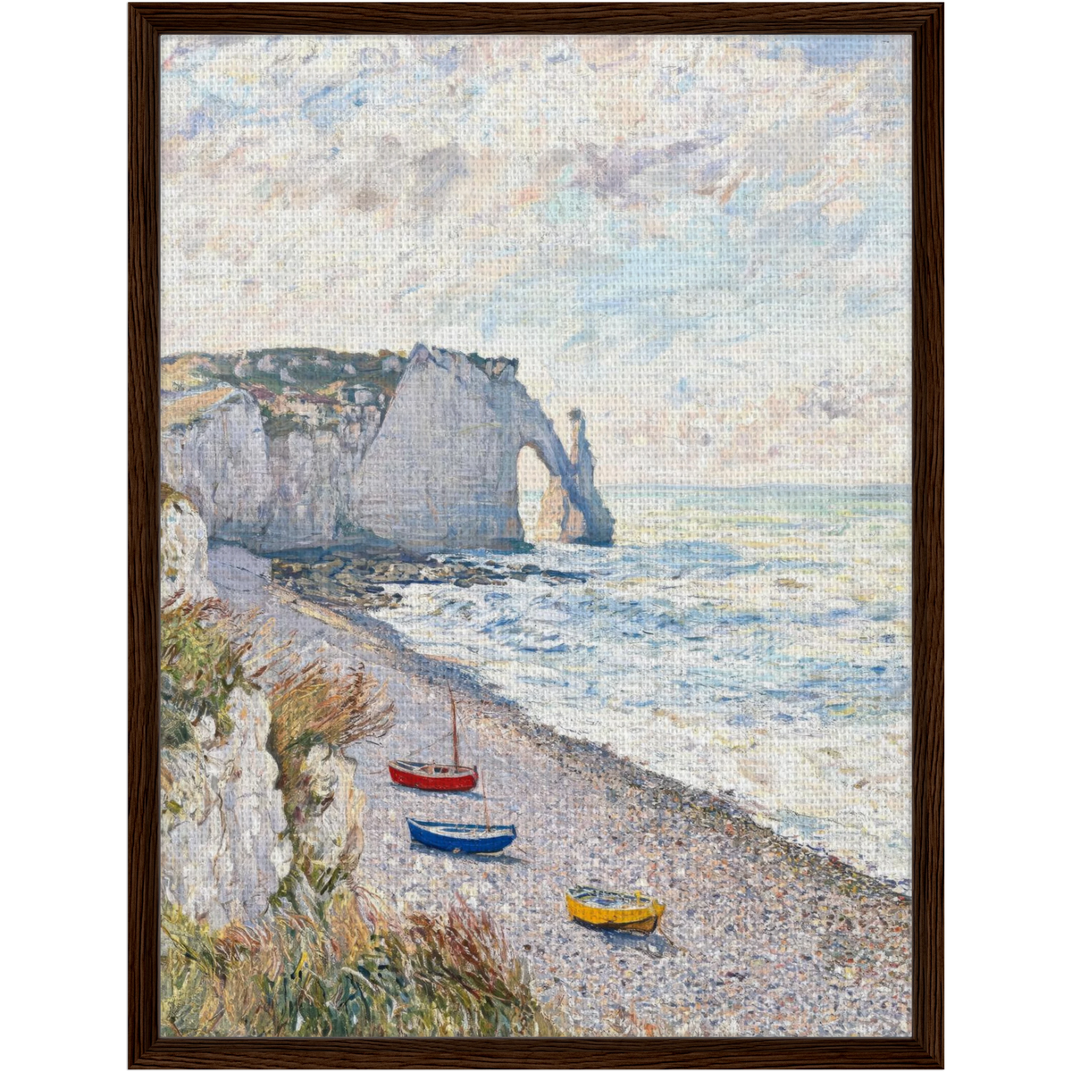Framed Coastal Rock Arch Canvas | Seaside Wall Art Decor