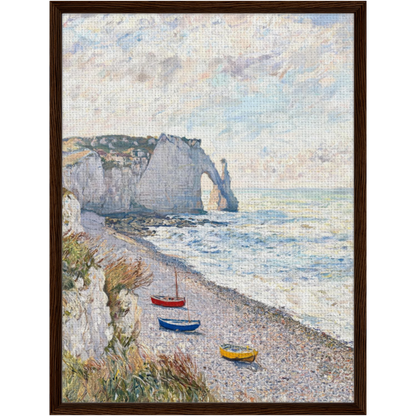 Framed Coastal Rock Arch Canvas | Seaside Wall Art Decor