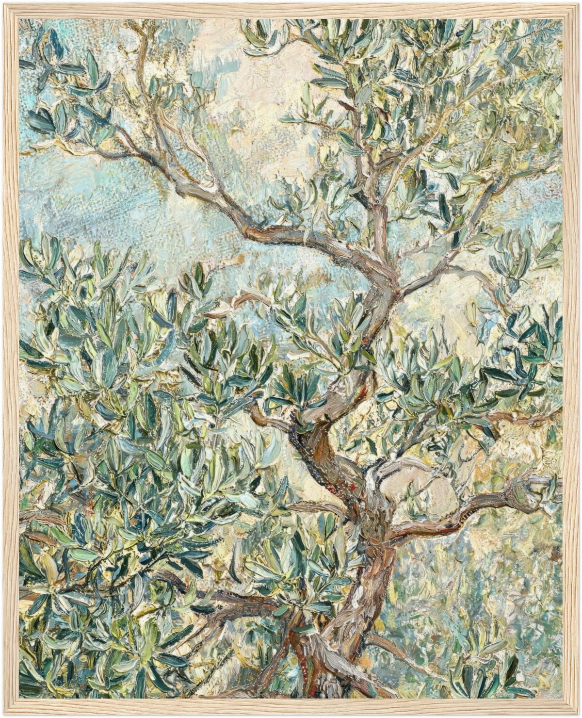 Impressionist Olive Tree Framed Art Print