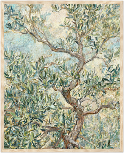 Impressionist Olive Tree Framed Art Print