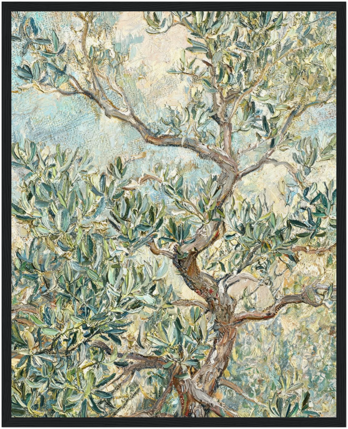 Impressionist Olive Tree Framed Art Print