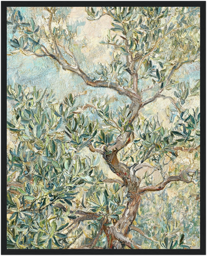 Impressionist Olive Tree Framed Art Print