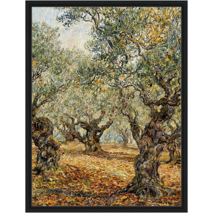 Autumn Olive Grove Framed Canvas Wall Art | Gallery Style Decor