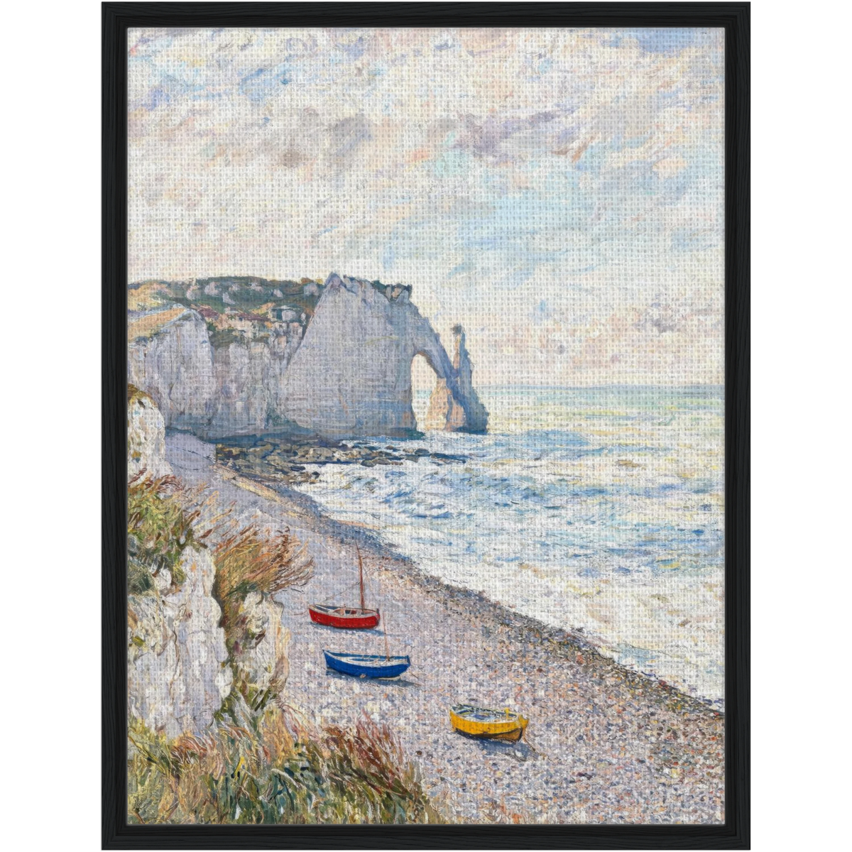 Framed Coastal Rock Arch Canvas | Seaside Wall Art Decor